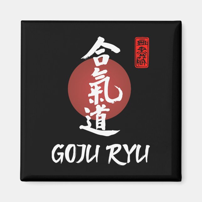 Goju Ryu Karate Uniform Goju Ryu Uniform Calligrap Magnet (Vorne)