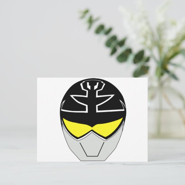 Gokai Super Mega Silberhelm Postkarte (Stehend Vorderseite)