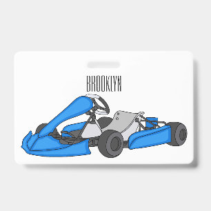 Gokart-Cartoon-Illustration  Ausweis