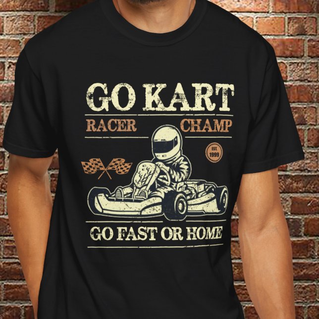GoKart Kart Racing Driver Karting Retro Geschenk T-Shirt (Von Creator hochgeladen)