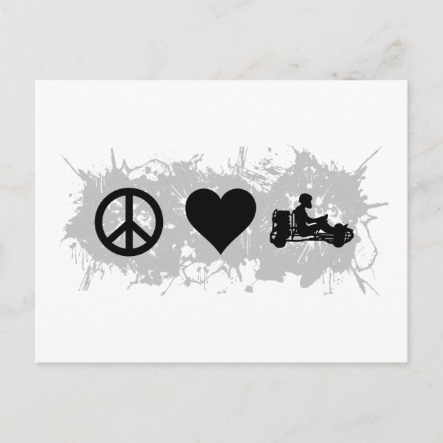 Gokart Postkarte (Vorderseite)
