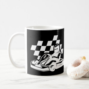 Gokartfahren, Rennwagen Jungen Geburtstag Kaffeetasse