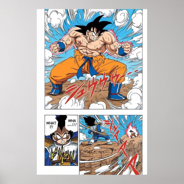 Goku geladen VS Vegeta Poster (Vorne)