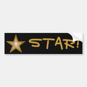 Gol Star 'STAR' Autoaufkleber schwarz