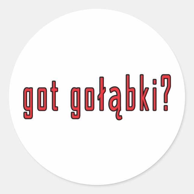 Golabki got? runder aufkleber (Vorderseite)