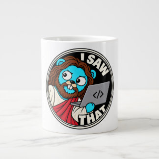 Golang Gopher Jesus Meme Jumbo-Tasse