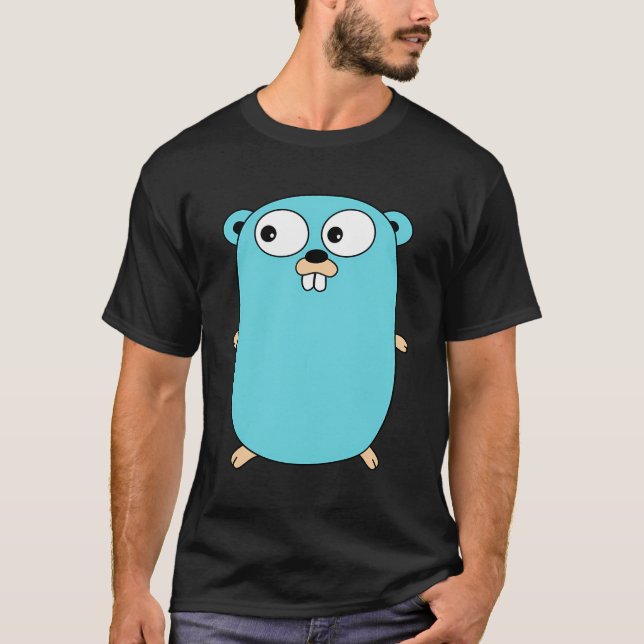 Golang Gopher Programmer Hoodie T-Shirt (Vorderseite)
