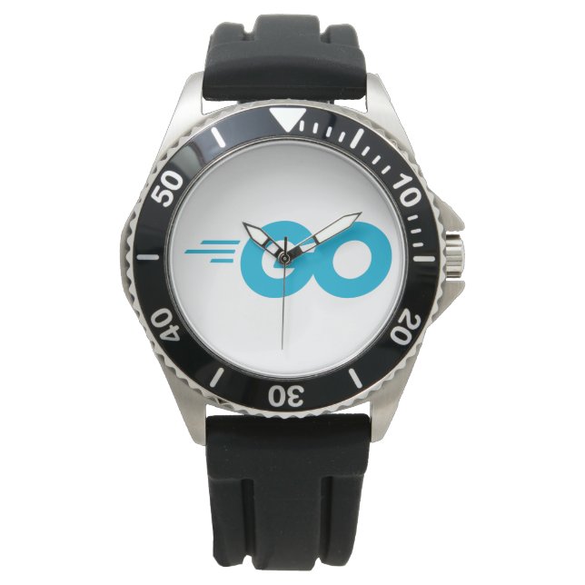 Golang-Logo (Go-Programmiersprache) Armbanduhr (Vorderseite)