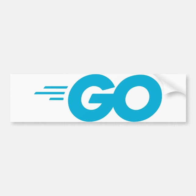 Golang-Logo (Go-Programmiersprache) Autoaufkleber (Vorne)