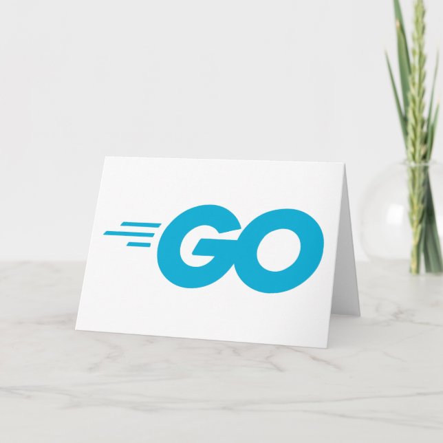 Golang-Logo (Go-Programmiersprache) Karte (Vorderseite)