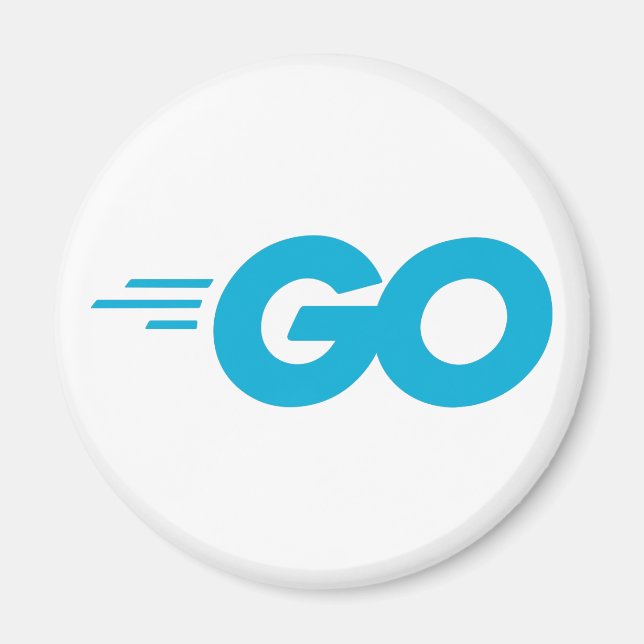 Golang-Logo (Go-Programmiersprache) Magnet (Vorne)