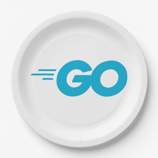 Golang-Logo (Go-Programmiersprache) Pappteller (Vorderseite)