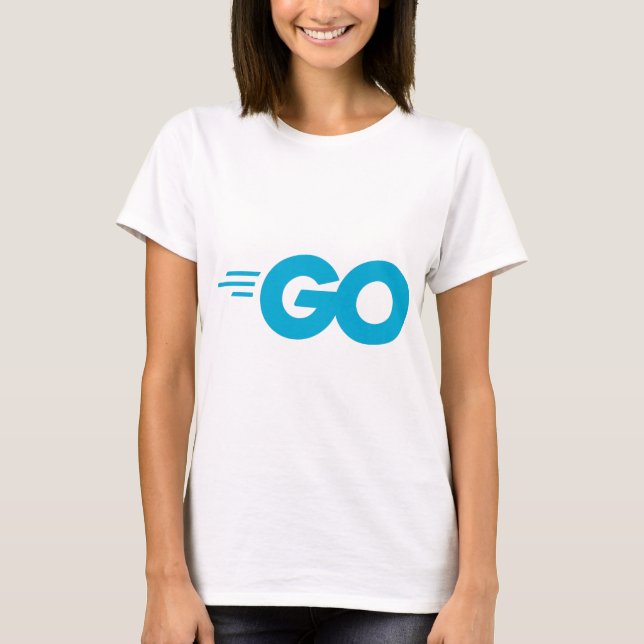 Golang-Logo (Go-Programmiersprache) T-Shirt (Vorderseite)