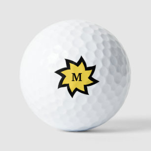 Golb und Schwarz-Sternexplosion-Golf-Ball Golfball
