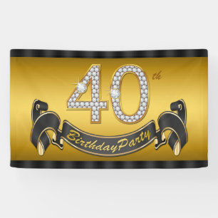 Gold40. Geburtstags-Party Banner