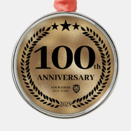 Gold 100 Jahre Firmenlogo Weihnachten Ornament Aus Metall
