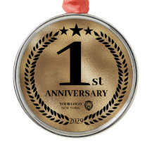 Gold 1 Jubiläum Firmenlogo Weihnachten