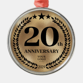 Gold 20 Jahre Firmenlogo Weihnachten Ornament Aus Metall