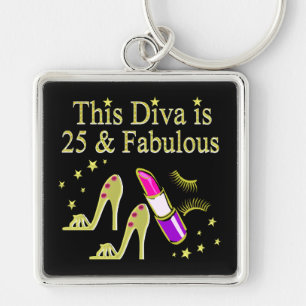 GOLD 25 UND FABULOUS DIVA-DESIGN SCHLÜSSELANHÄNGER