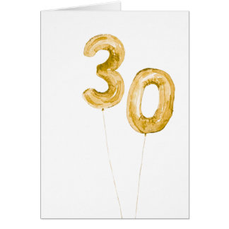 gold 30th bday balloons