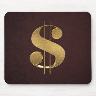 Gold-3D-Dollar-Zeichen Mousepad