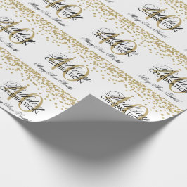 Gold 40. Geburtstag Imitate Glitzer Confetti Geschenkpapier
