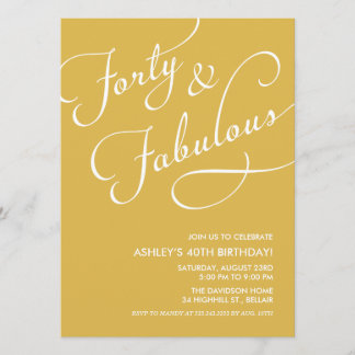 Gold 40 und fabelhafte Einladungen