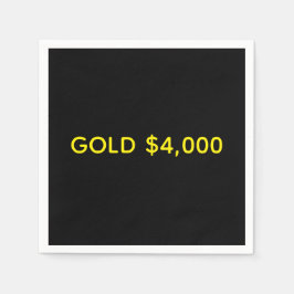 Gold 4.000 Dollar Marktfest Serviette