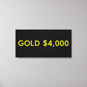 Gold $4,000 Marktfeier Leinwanddruck