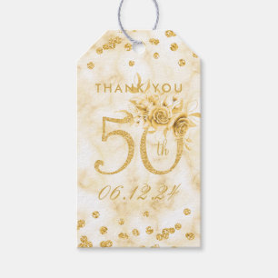 Gold 50. Geburtstag Vielen Dank für Ihr modernes M Geschenkanhänger