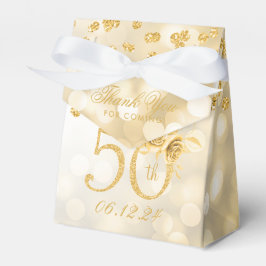 Gold 50. Geburtstag Vielen Dank für Ihre Blumenlam Geschenkschachtel