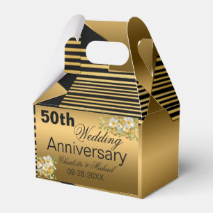 Gold 50. Hochzeitstag Geschenkschachtel