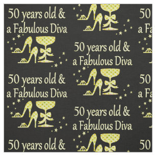 GOLD 50 JRS ALT UND EIN FABULOUS DIVA GEBURTSTAG STOFF