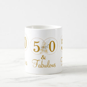 Gold 50 und fabelhafte 50. Geburtstagskaffee Tasse