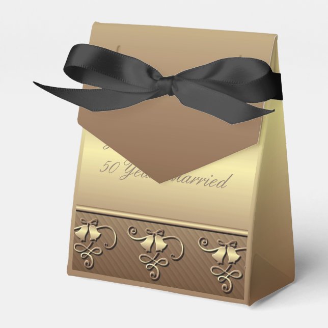 Gold 50th Anniversary Fvor Box Geschenkschachtel (Vorderseite)