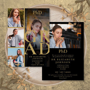 Gold 5 Foto Doktortitel Abschluss Ankündigung