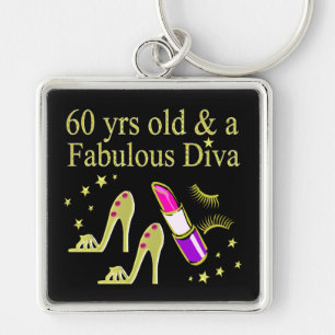 GOLD 60 JRS ALD UND EINE FABULOSE DIVA SCHLÜSSELANHÄNGER