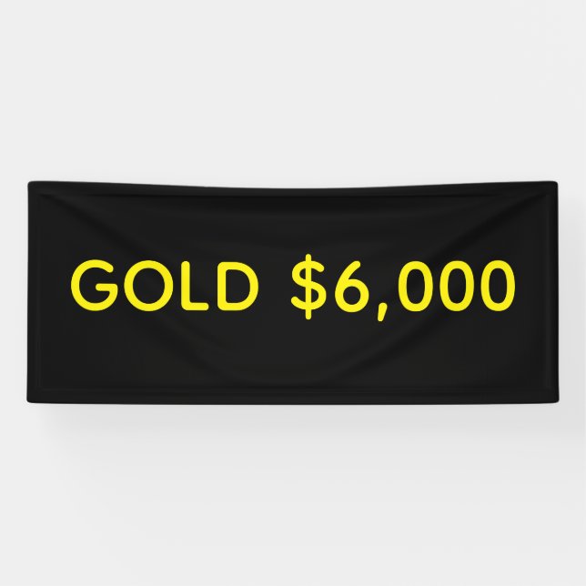 Gold $6,000 Market Celebration Banner (Horizontal)