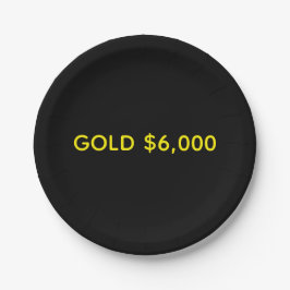 Gold $6,000 Market Celebration Pappteller