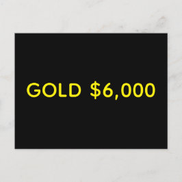 Gold $6,000 Market Celebration Postkarte