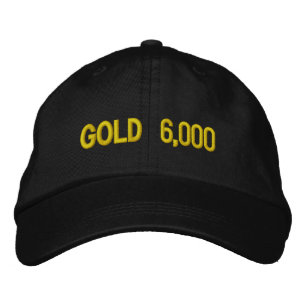 Gold $6,000 Marktfeier Bestickte Baseballkappe