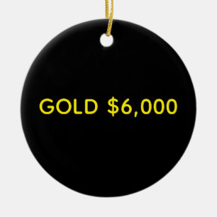 Gold $6,000 Marktfeier Keramik Ornament