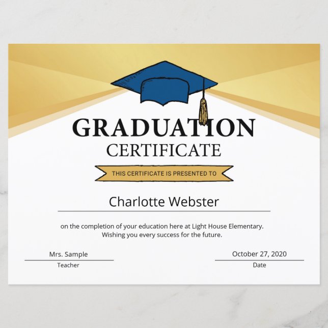 Gold Abschluss Completion Certificate - PDF (Vorderseite)