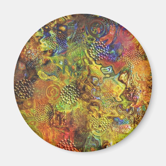 Gold Abstrakt Magnet (Vorne)