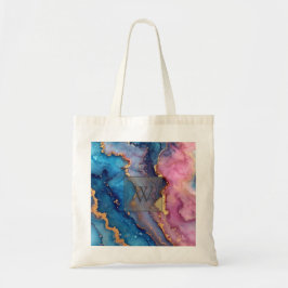 Gold Abstrakt Modern Monogram Initial Tragetasche