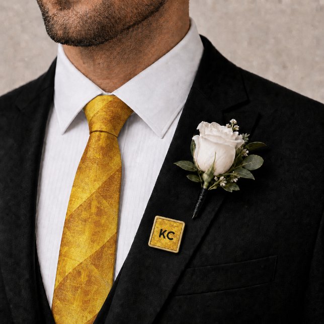 Gold Abstrakt Pattern Necktie Krawatte (Gold Abstract Pattern Necktie)
