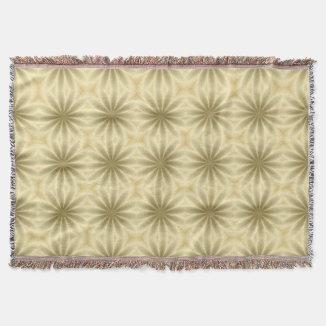 Gold Abstrakte Blume Decke (Vorderseite)