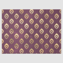 Gold Abstrakte Droplets für Lila Decoupage Seidenpapier