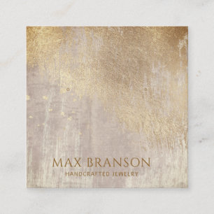 Gold Abstrakte Imitate Fohlen Ohrring-Display-Kart Quadratische Visitenkarte
