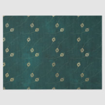 Gold Abstraktes Auge der Pfauenfedern auf Grün